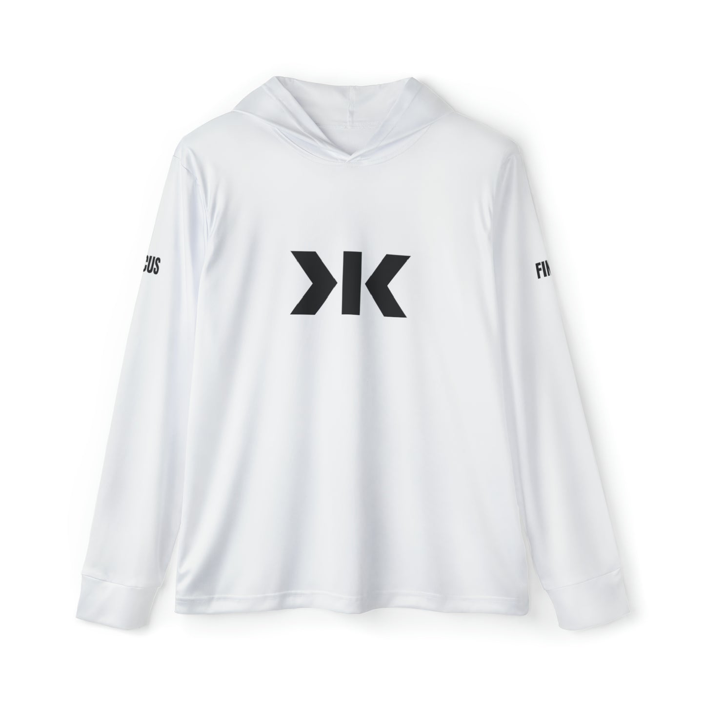 "The BOSS" Focus and Finish Sports Warmup Hoodie - MensWhite(Black Logo)