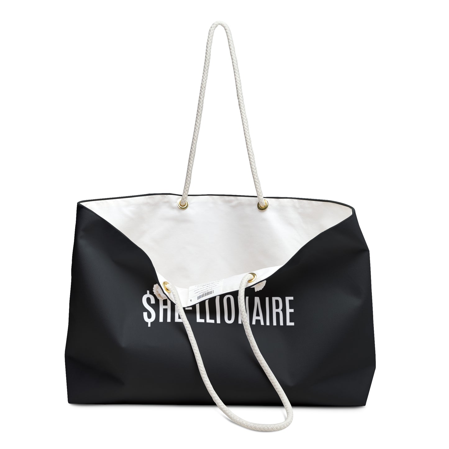 "SHE-LLIONAIRE" Weekender Tote Bag - Black
