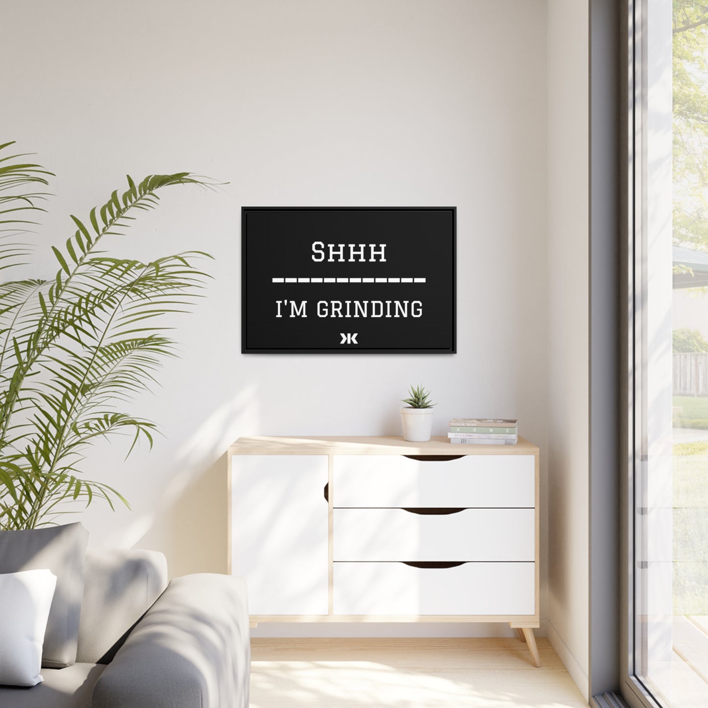 "SHHH: I'M GRINDING" Wall Art