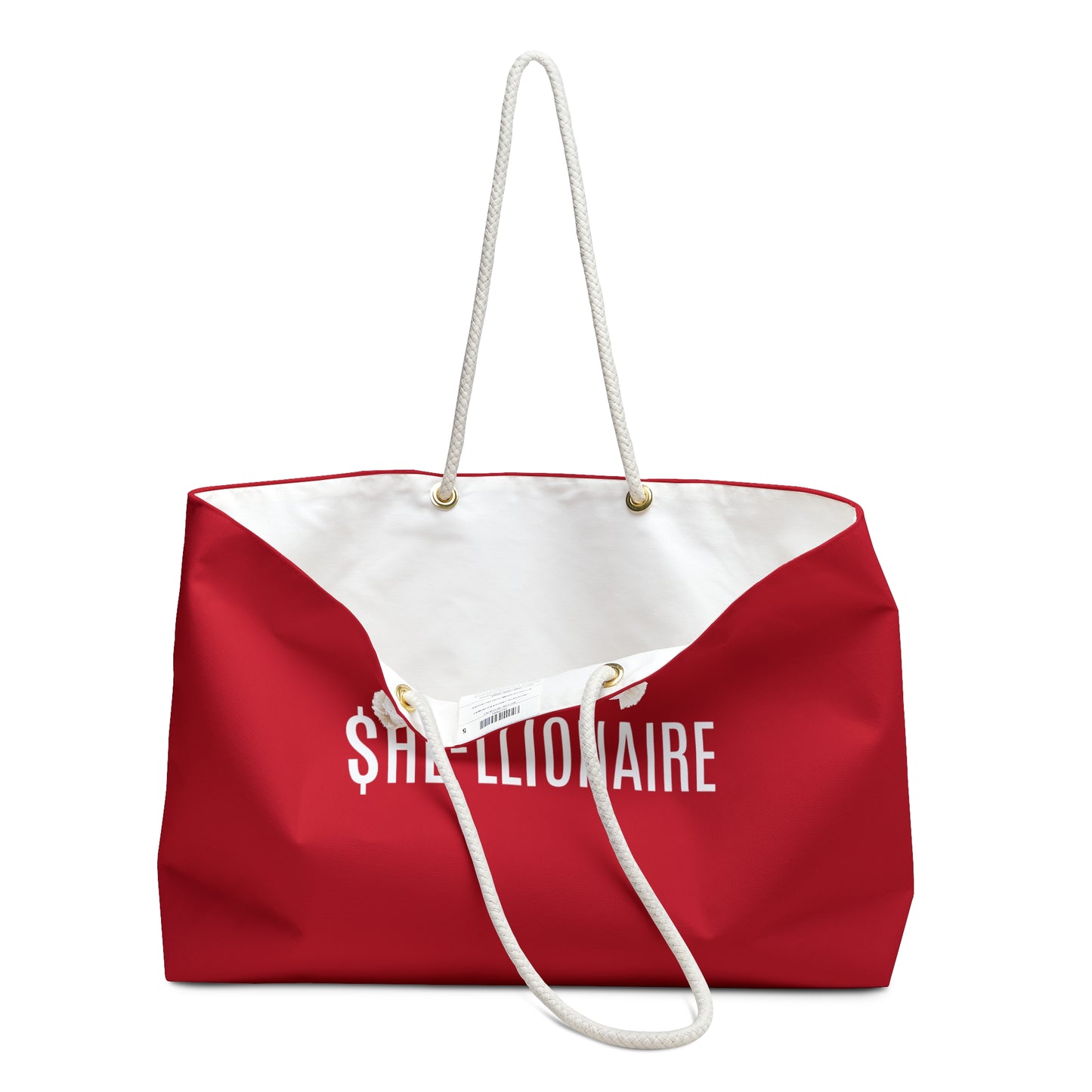 "SHE-LLIONAIRE" Weekender Tote Bag - Red