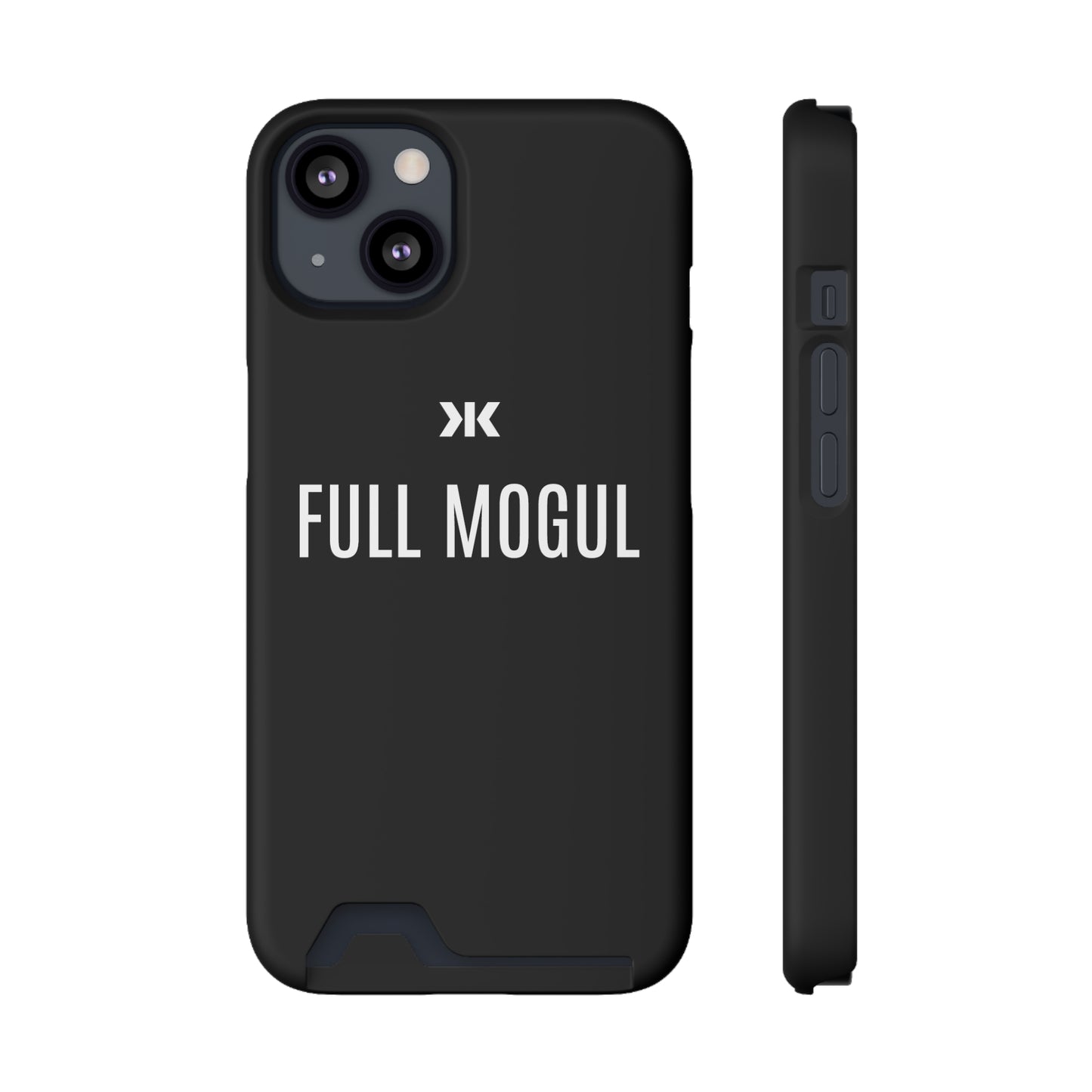 "FULL MOGUL" Phone Case With Card Holder - White Logo