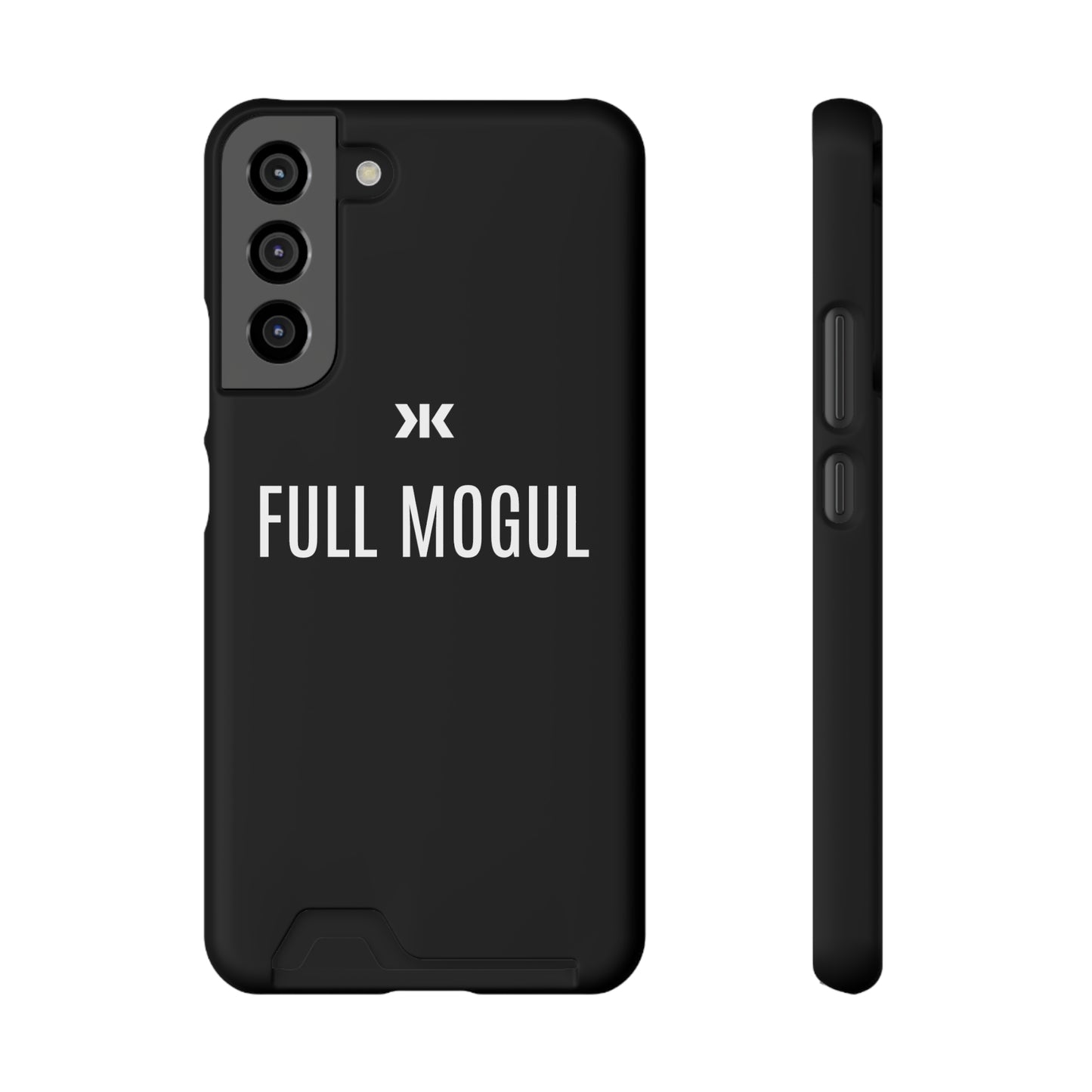 "FULL MOGUL" Phone Case With Card Holder - White Logo