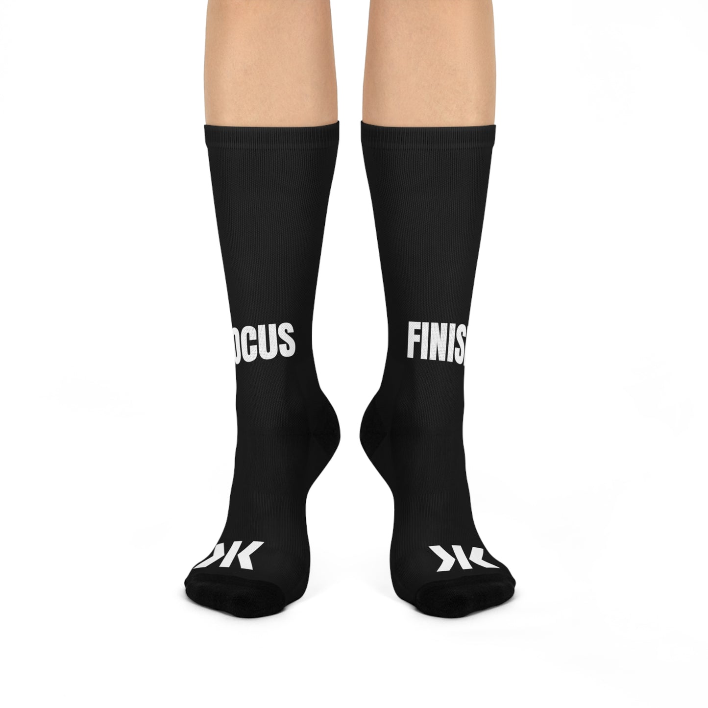 "FOCUS and FINISH" SOCKS - Cushioned Crew Socks