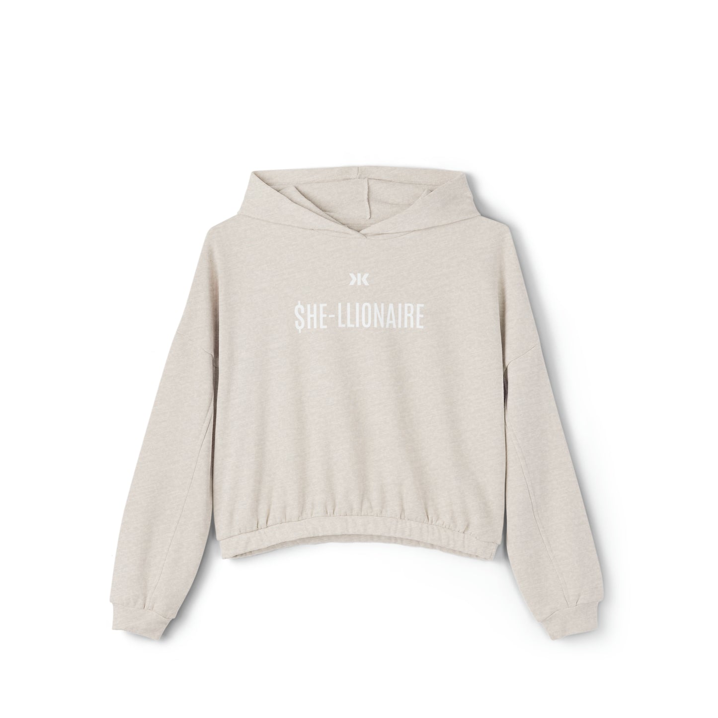 "SHE-LLIONAIRE" Cinched Hoodie! (White Letters)