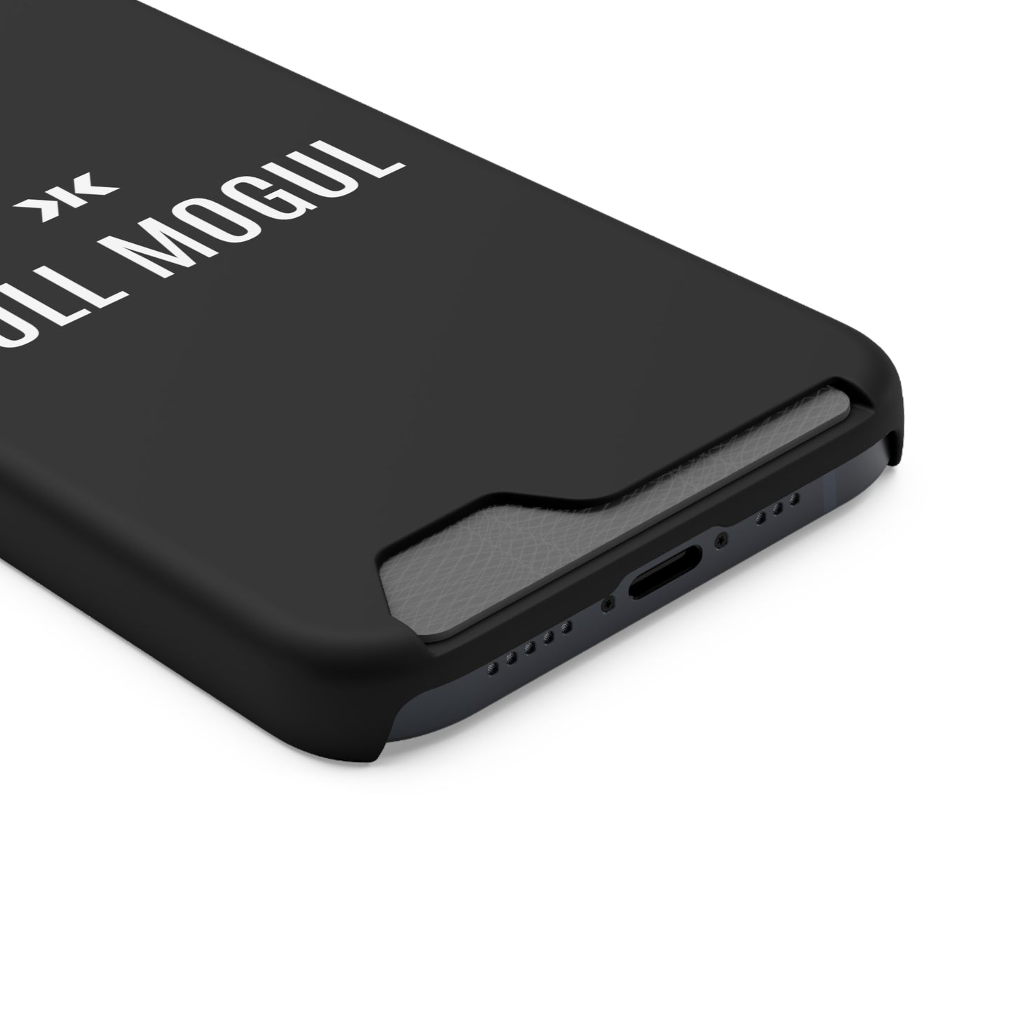 "FULL MOGUL" Phone Case With Card Holder - White Logo