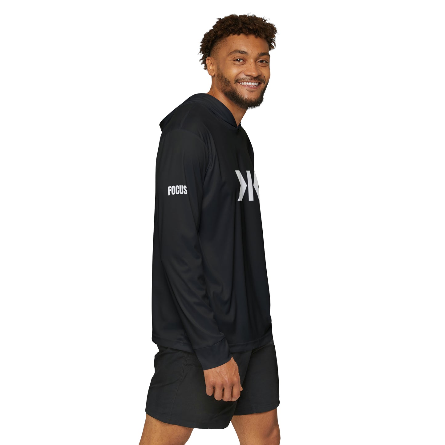 "The BOSS" Focus and Finish Sports Warmup Hoodie - MensBlack(White Logo)