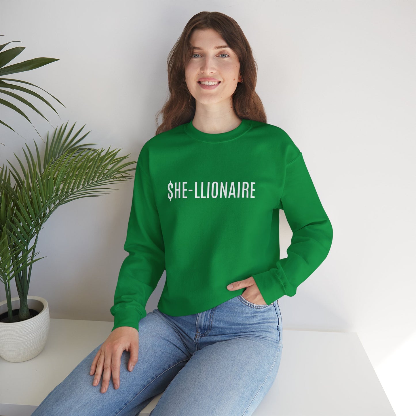 "SHE-LLIONAIRE" Sweatshirt Heavy Blend™ Crewneck