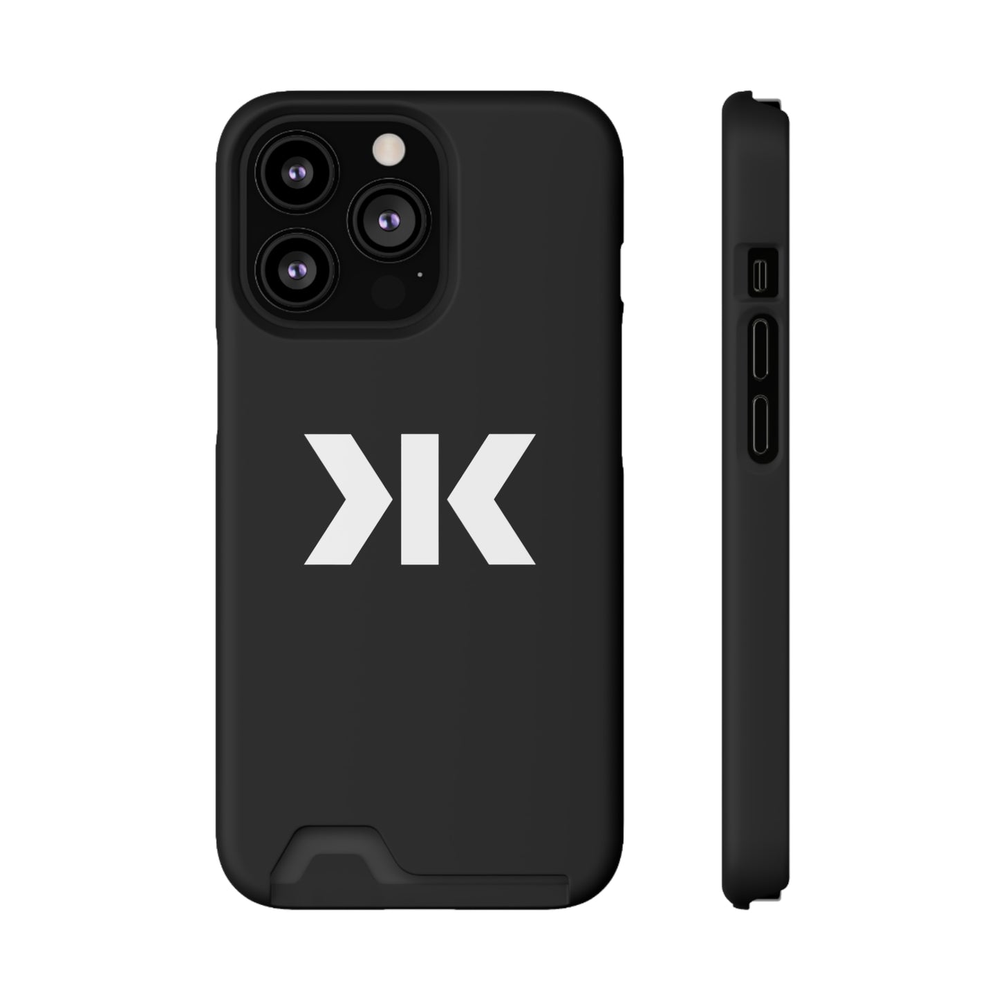 The "LOGO" Phone Case With Card Holder - White Logo