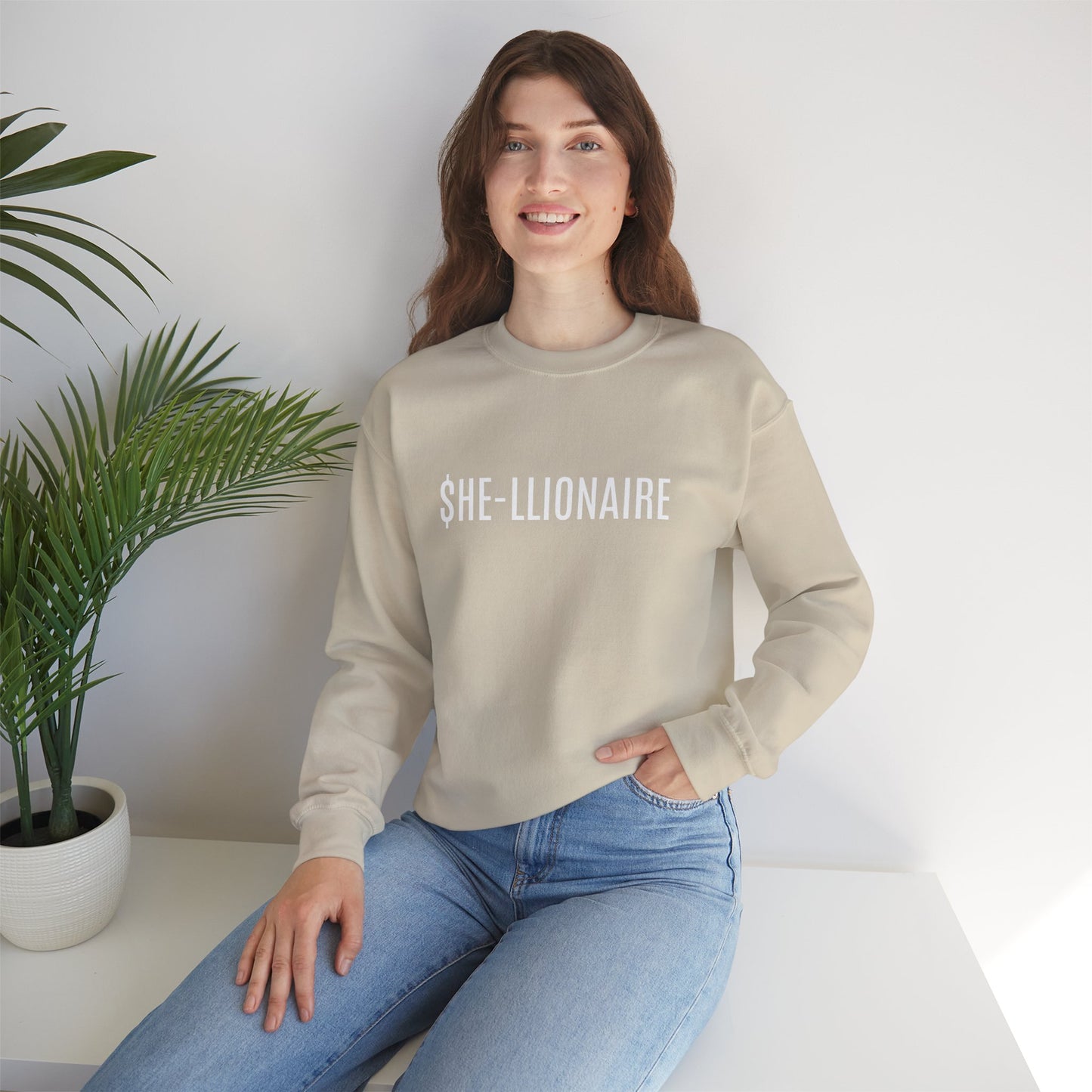 "SHE-LLIONAIRE" Sweatshirt Heavy Blend™ Crewneck