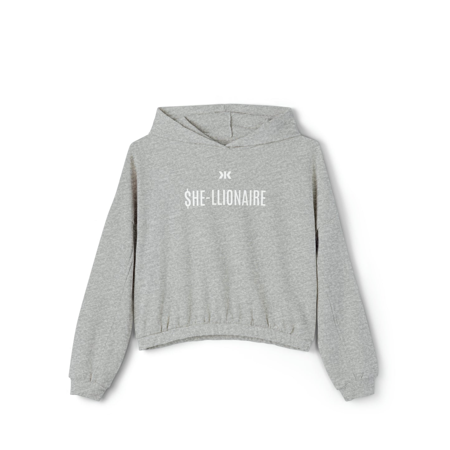 "SHE-LLIONAIRE" Cinched Hoodie! (White Letters)