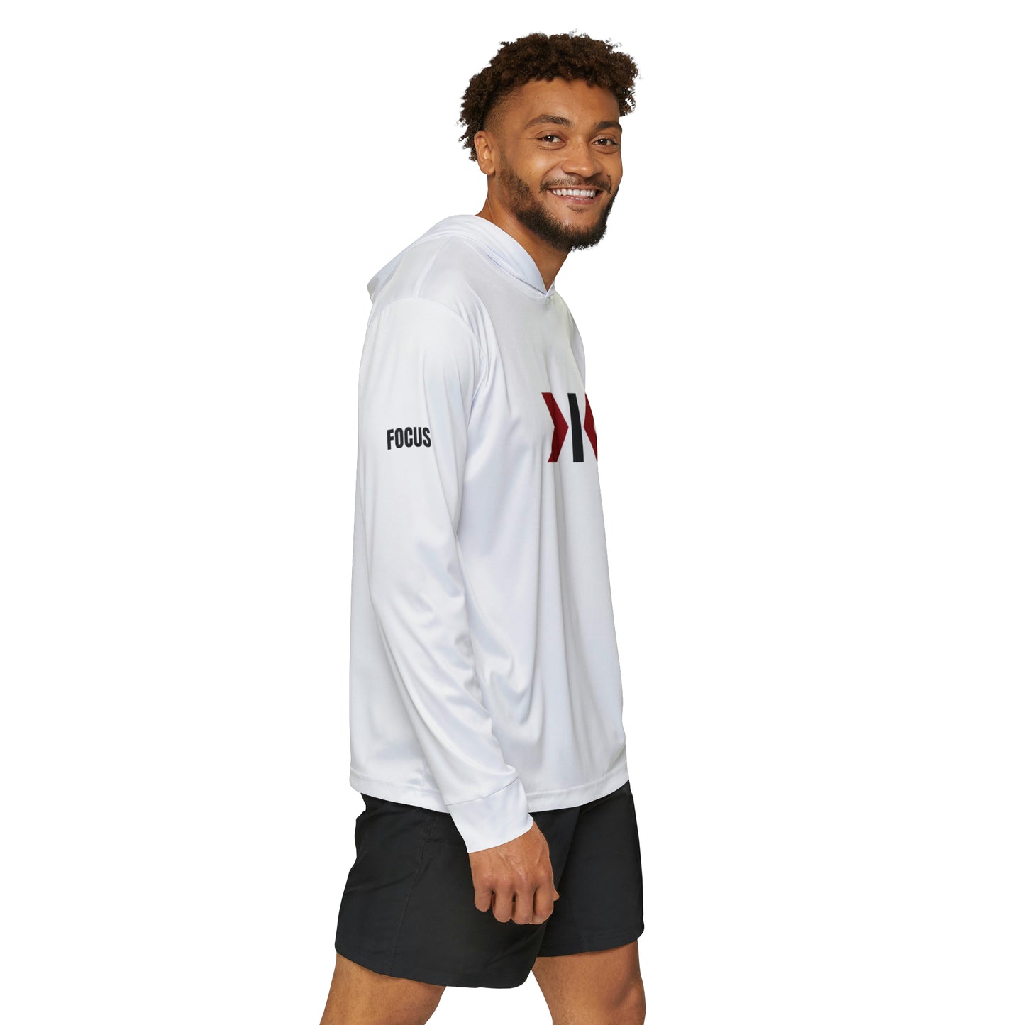 "The BOSS" Focus and Finish Sports Warmup Hoodie - MensWhite