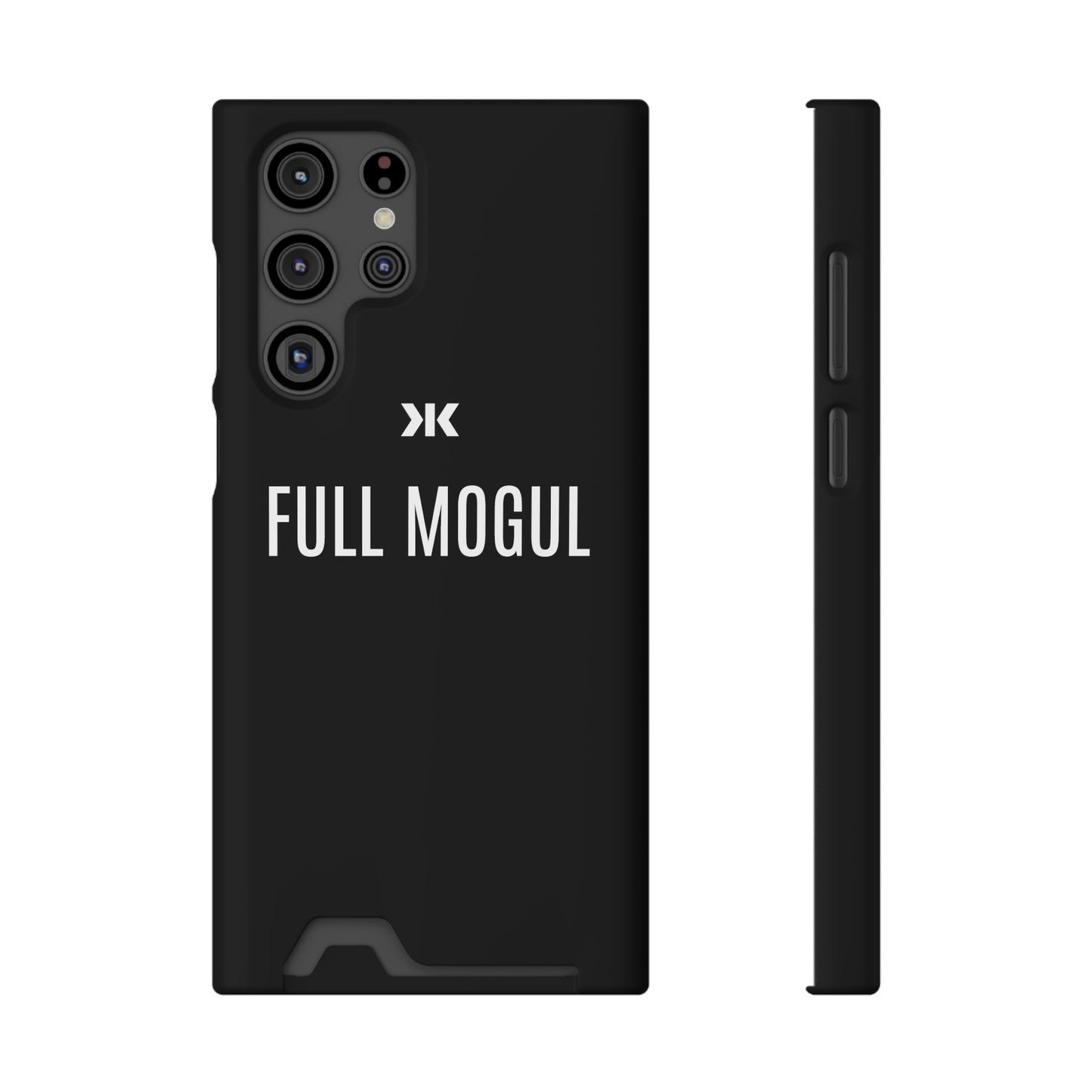 "FULL MOGUL" Phone Case With Card Holder - White Logo