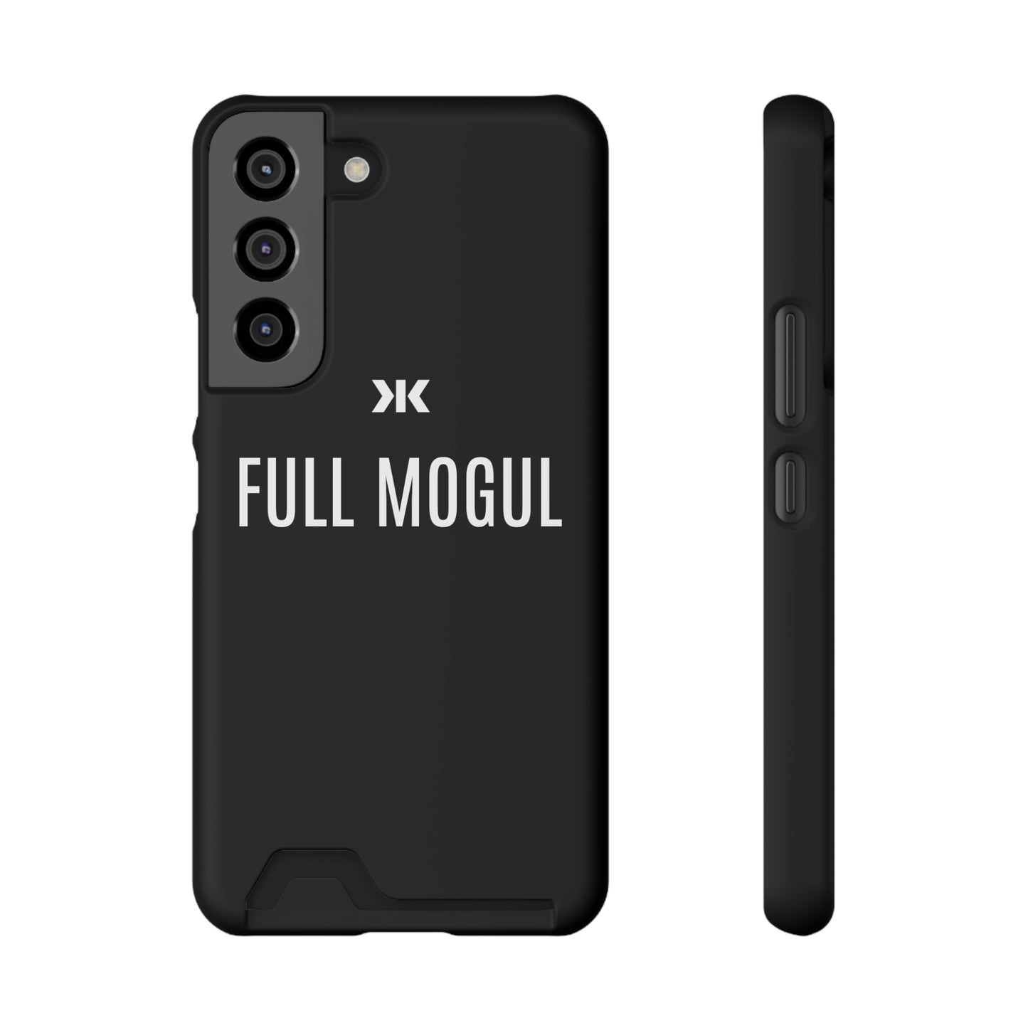 "FULL MOGUL" Phone Case With Card Holder - White Logo