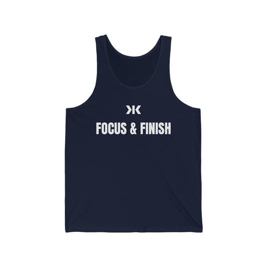 "FOCUS & FINISH" Tank Top! - Unisex Jersey Tank