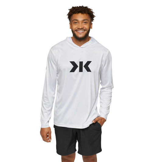 "The BOSS" Focus and Finish Sports Warmup Hoodie - MensWhite(Black Logo)